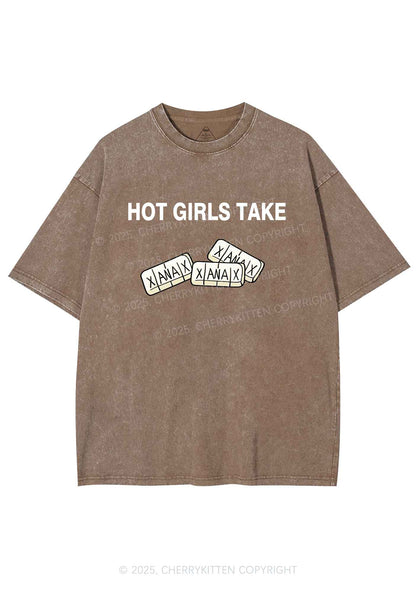 Hot Girls Take Xanax Y2K Shirts Washed Tee Cherrykitten