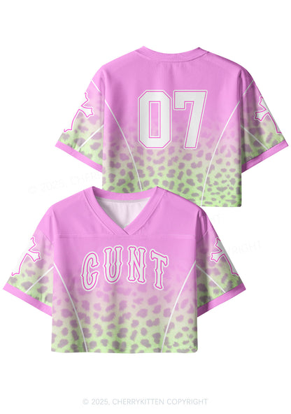 Custom Pink Leopard Cxxt Y2K Crop Sport Jersey Shirts Cherrykitten