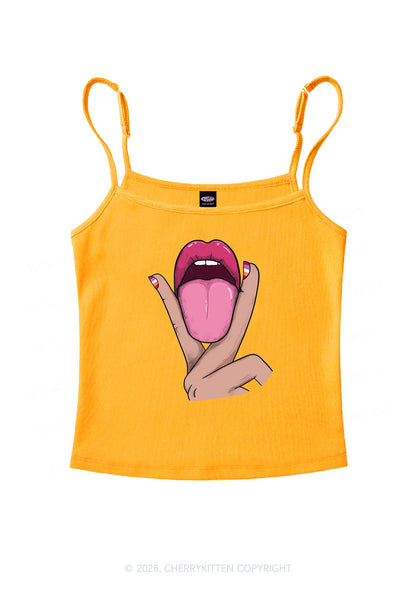 Lesbian Kissing Pride Y2K Spaghetti Strap Cami Cherrykitten
