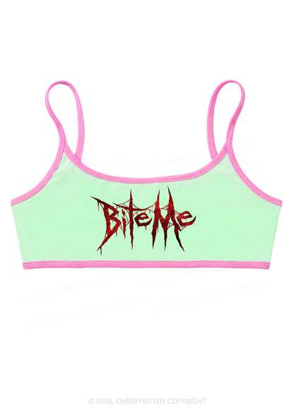 Halloween Bite Me Y2K Super Crop Cami Cherrykitten