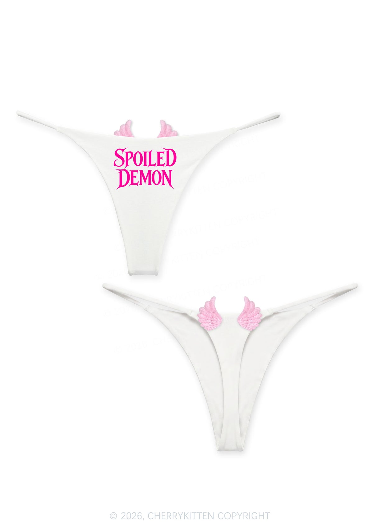Halloween Spoiled Demon Y2K Goth Angel Wings Bikini String Thong Cherrykitten