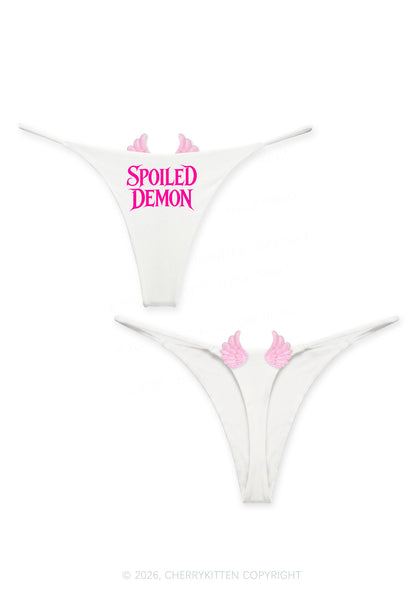 Halloween Spoiled Demon Y2K Goth Angel Wings Bikini String Thong Cherrykitten