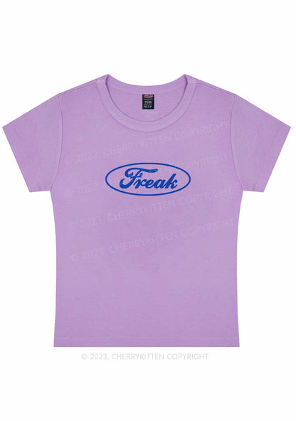 Curvy Oval Freak Y2K Baby Tee Cherrykitten