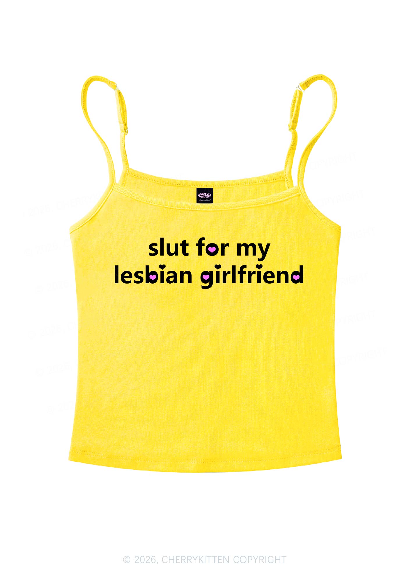 Slxt For My Lesbian GF Pride Y2K Spaghetti Strap Cami Cherrykitten