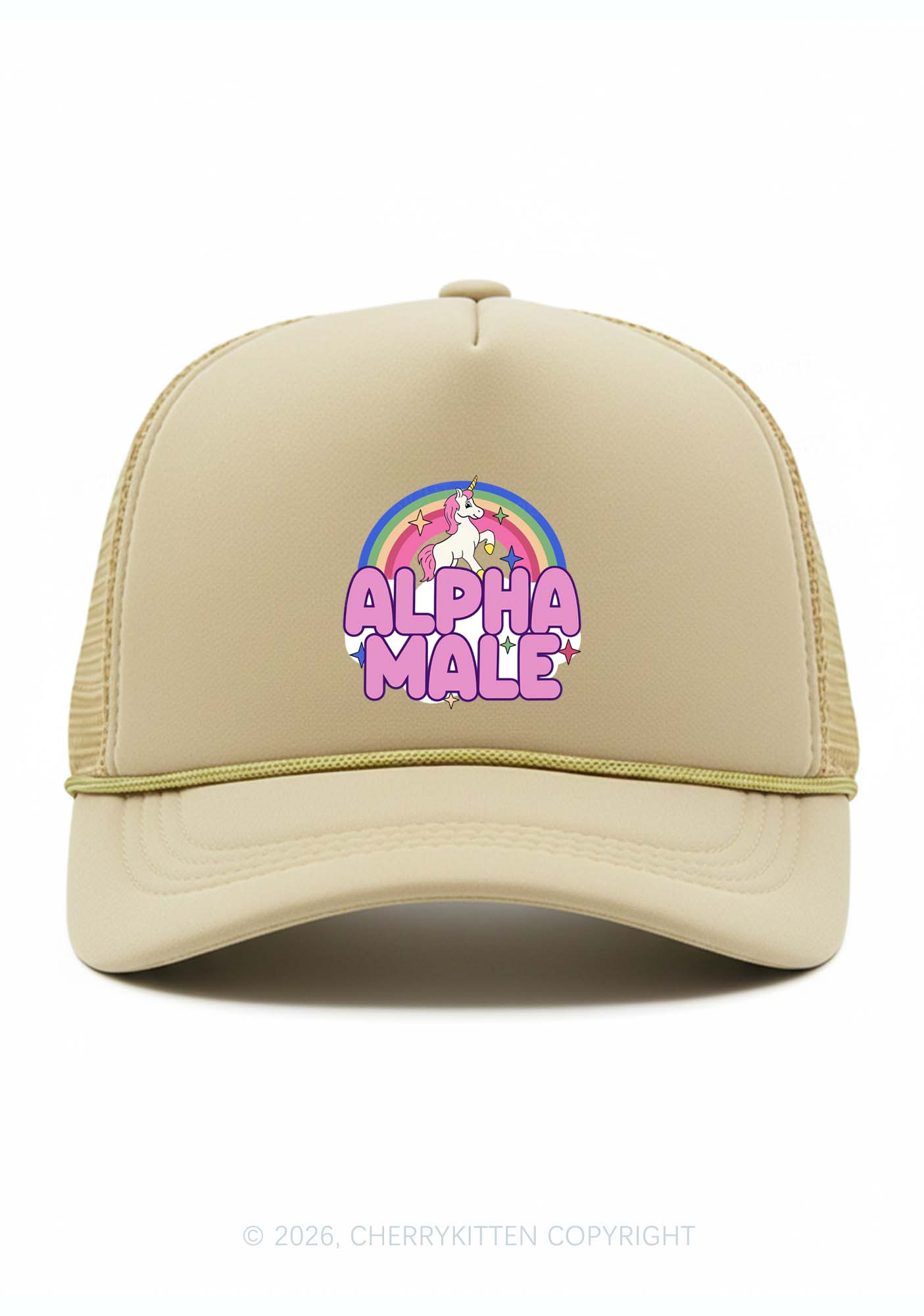 Rainbow Unicorn Alpha Male Pride Y2K Trucker Hat Cherrykitten