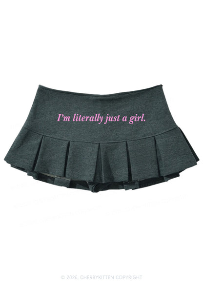 Literally Just A Girl Y2K Mini Pleated Skirts Cherrykitten
