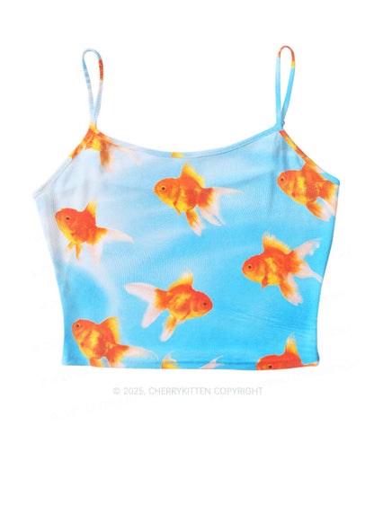 Goldfish Y2K Mesh Cami Tank Cherrykitten