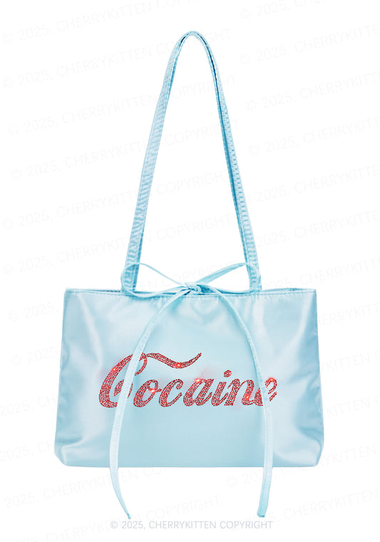 Rhinestone Special Cola Y2K Satin Bags Cherrykitten