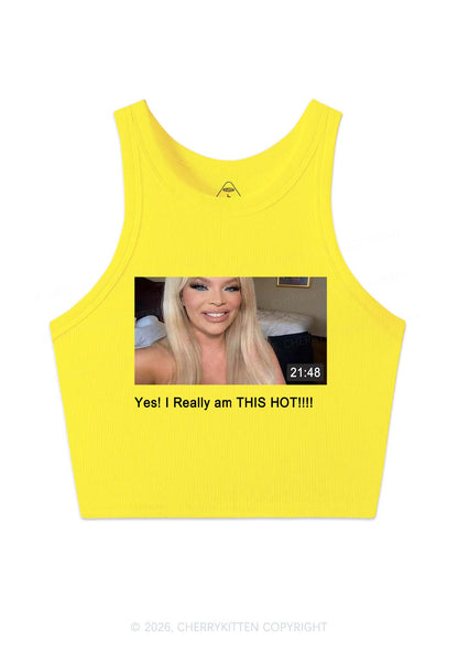 I Am Really Hot Y2K Crop Tank Top Cherrykitten