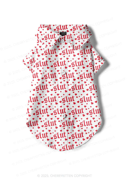 Slxt Red Heart Y2K Pet Shirts Cherrykitten