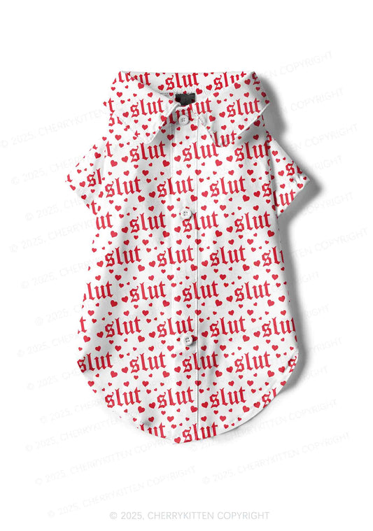 Slxt Red Heart Y2K Pet Shirts Cherrykitten