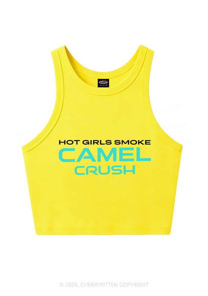 Hot Girls Smoke Mint Y2K Crop Tank Top Cherrykitten