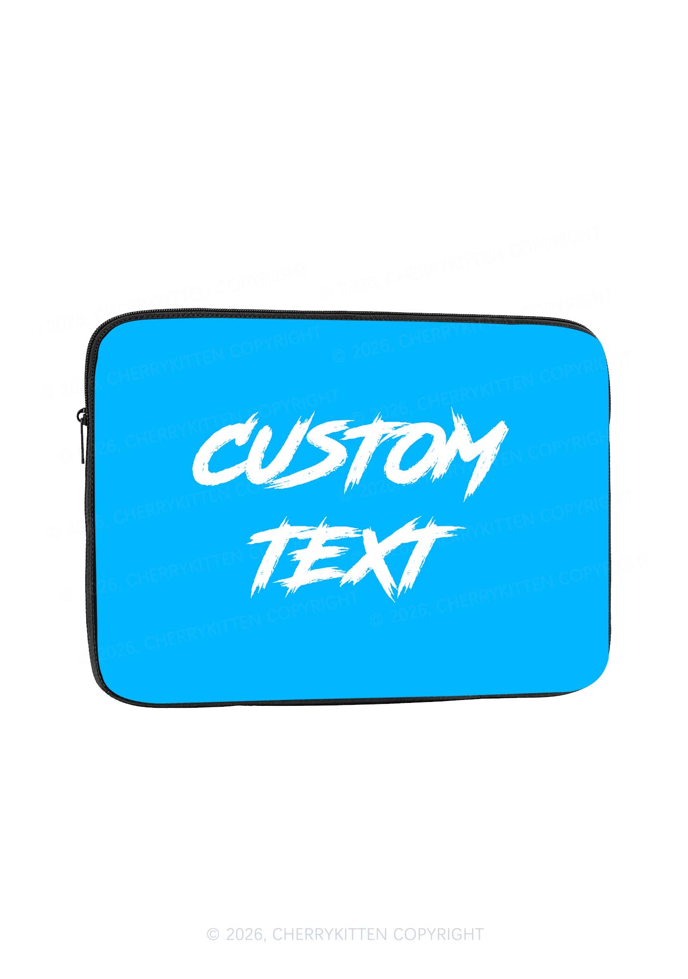 Custom Text Y2K Laptop Sleeve Cherrykitten