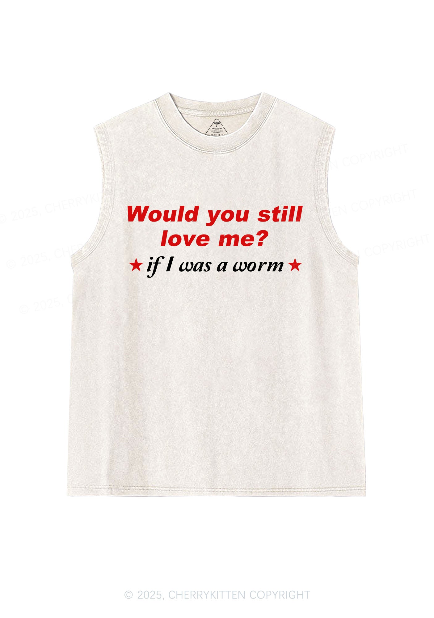 Would You Love Me Y2K Washed Muscle Tank Cherrykitten