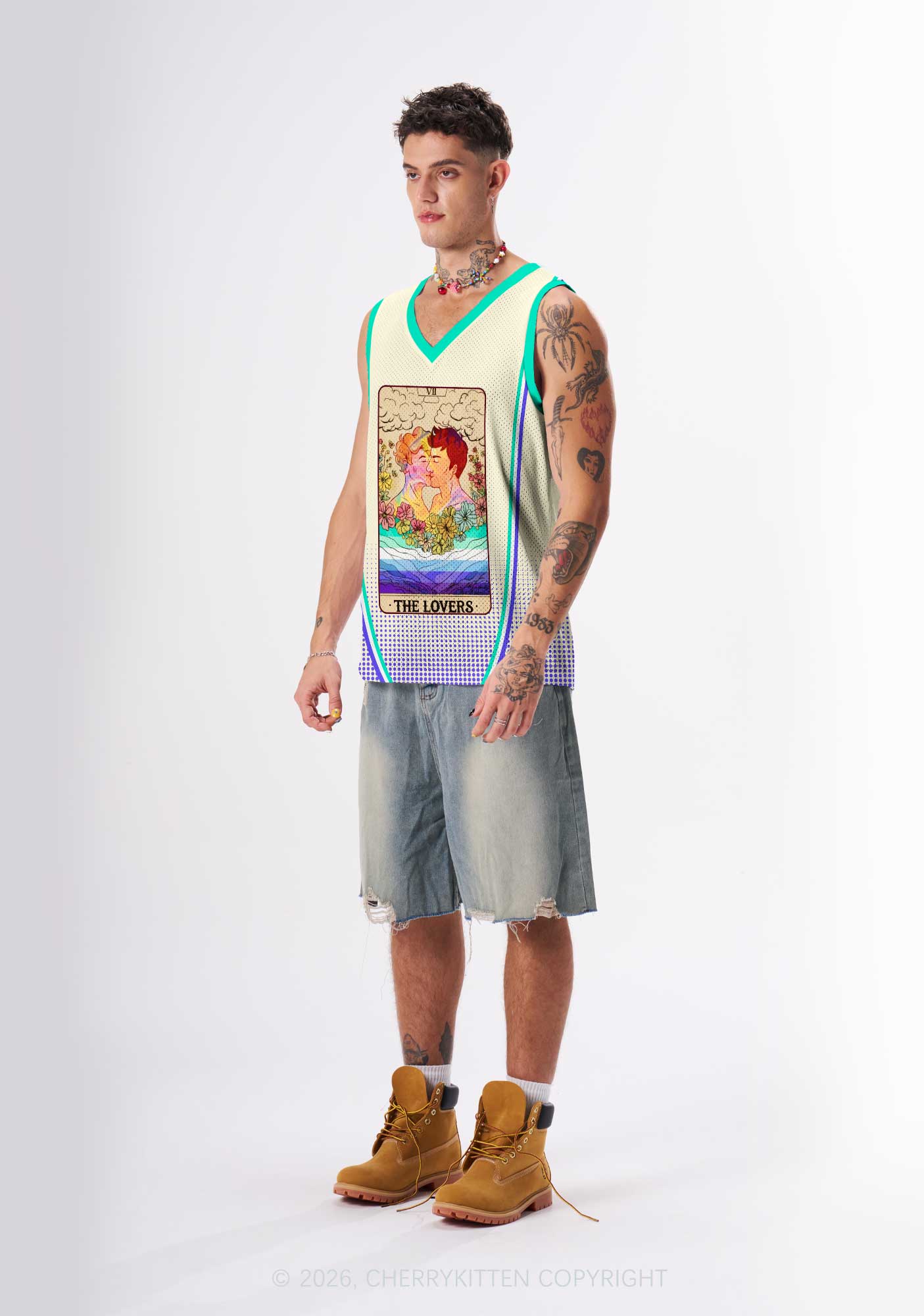 The Lovers Gay Kissing Pride Y2K Sport Jersey Tank Cherrykitten