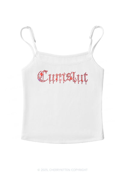 Rhinestone Cxmslxt Y2K Spaghetti Strap Cami Cherrykitten