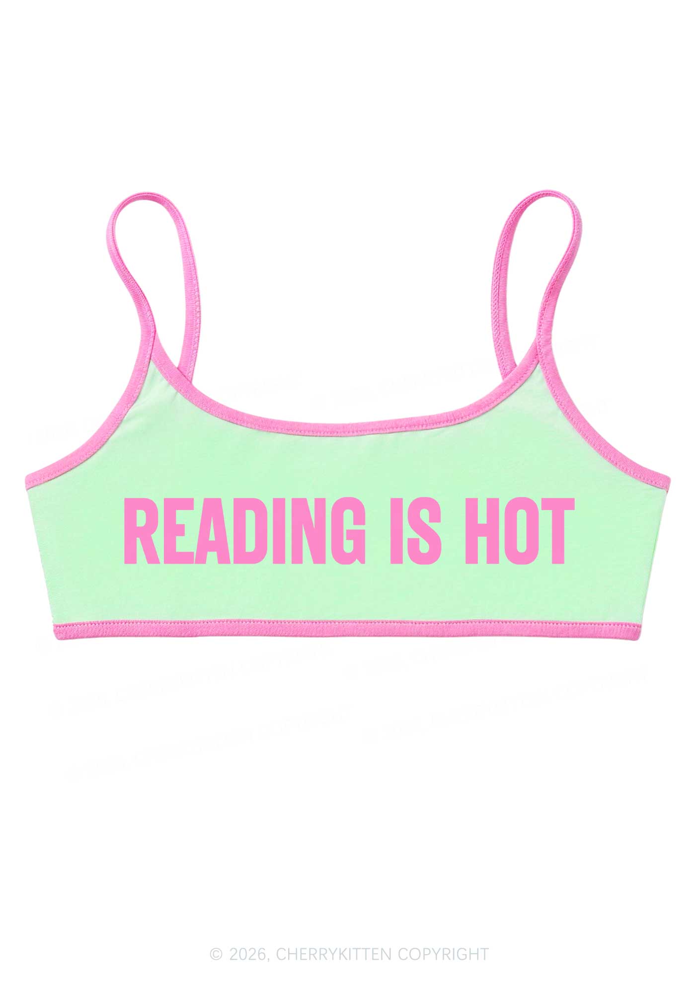 Reading Is Hot Y2K Super Crop Cami Cherrykitten