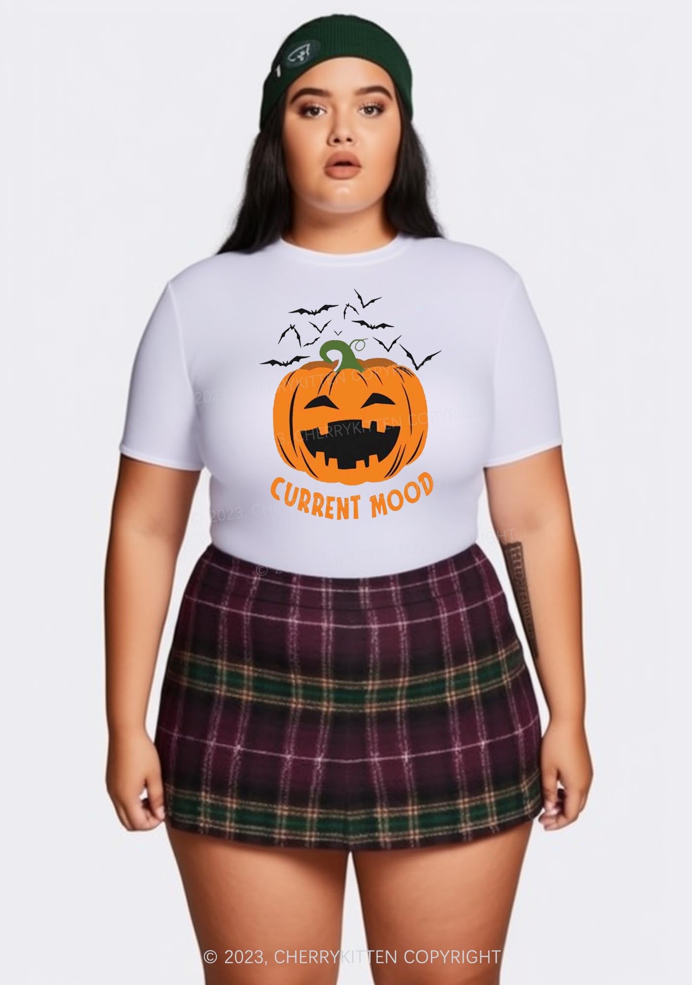 Pumpkin Current Mood Halloween Baby Tee Cherrykitten