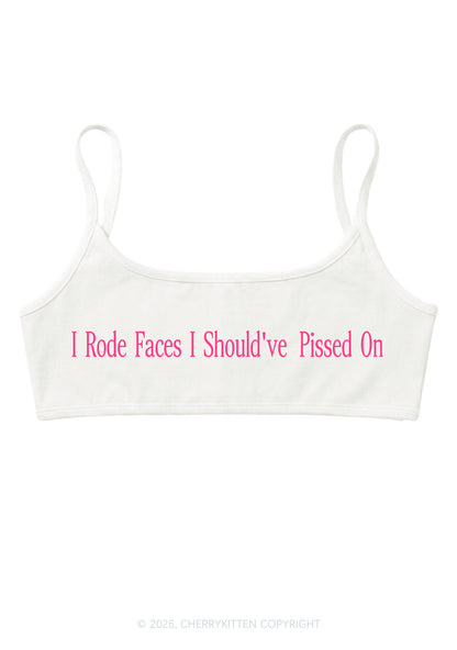I Rode Faces Pissed On Y2K Super Crop Cami Cherrykitten