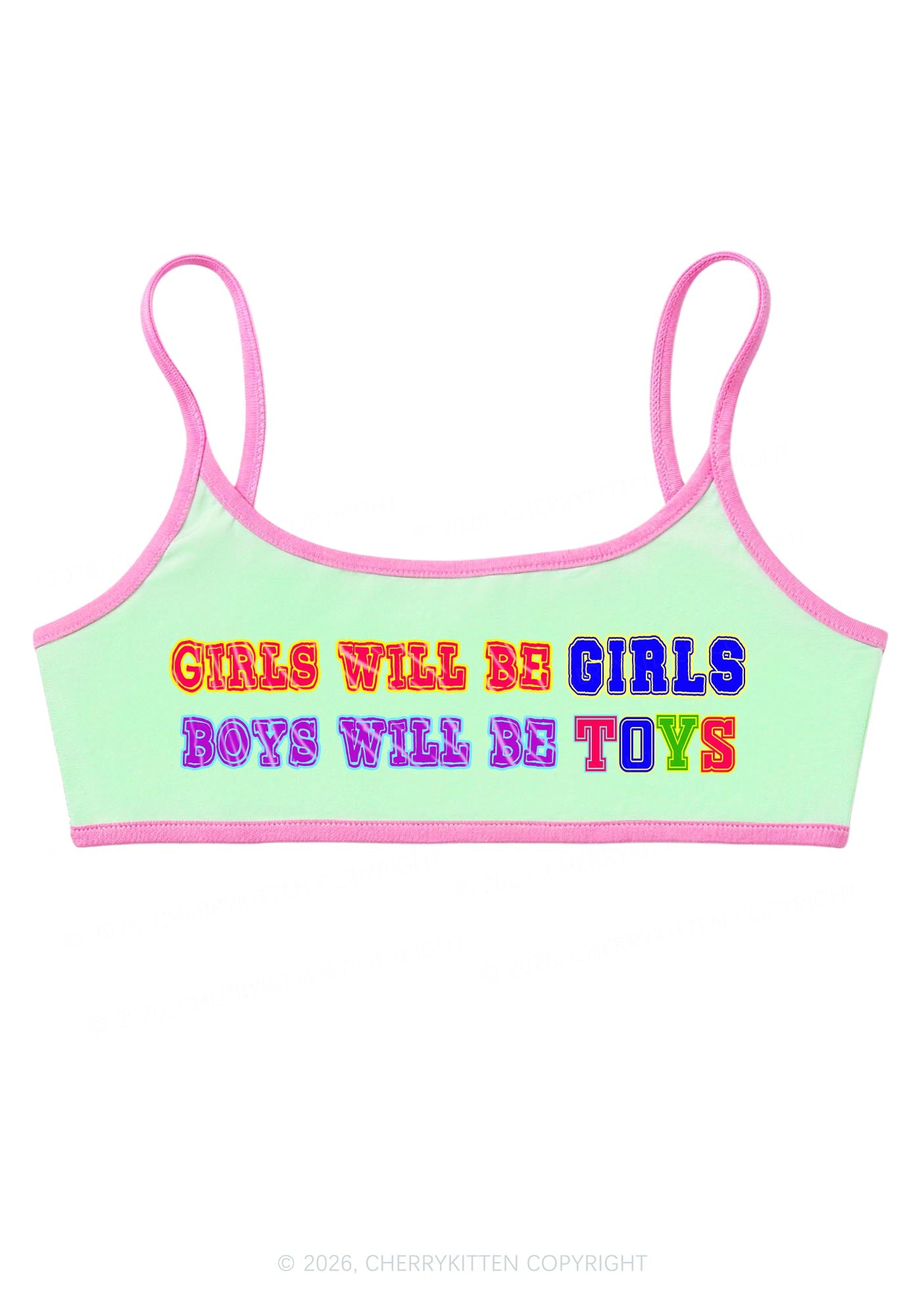 Girls Will Be Girls Y2K Super Crop Cami Cherrykitten