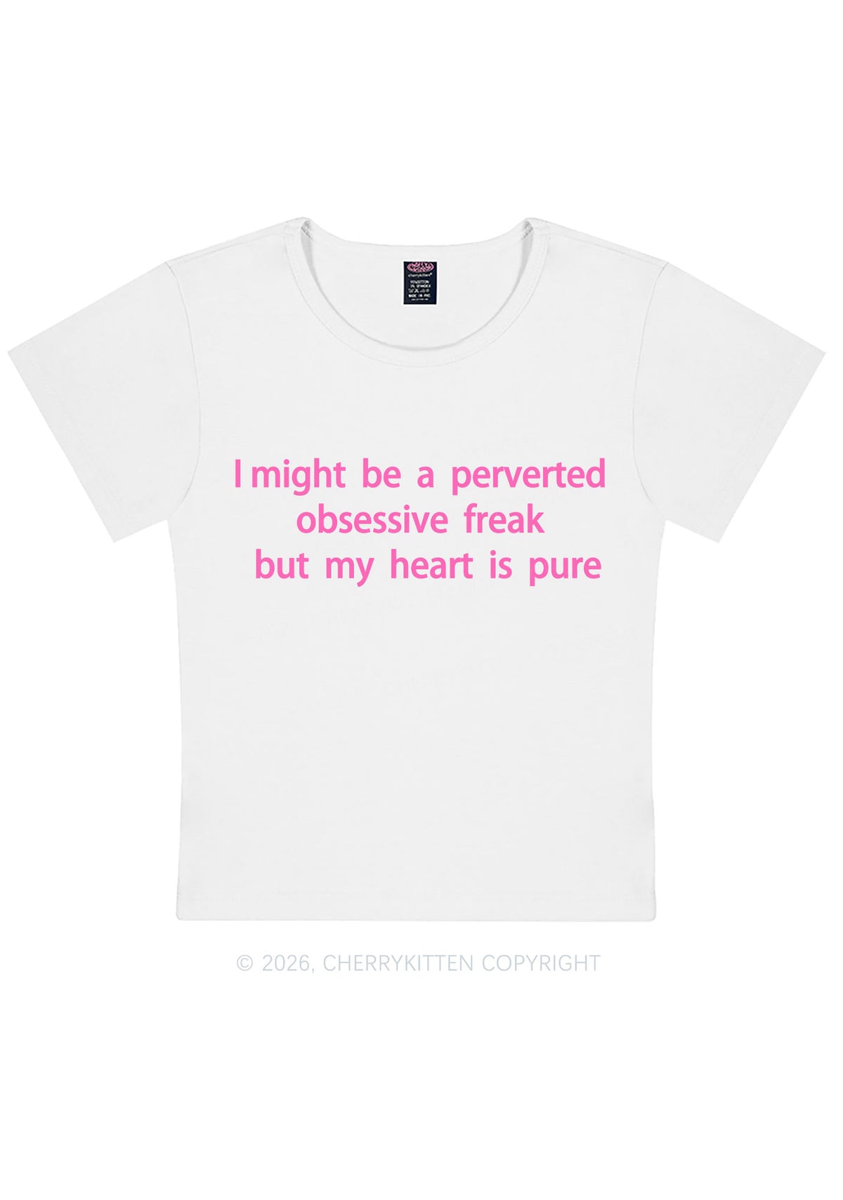 I Might Be A Perverted Obsessive Freak Y2K Baby Tee Cherrykitten