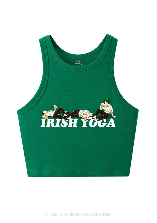 Irish Yoga St Patricks Y2K Crop Tank Top Cherrykitten