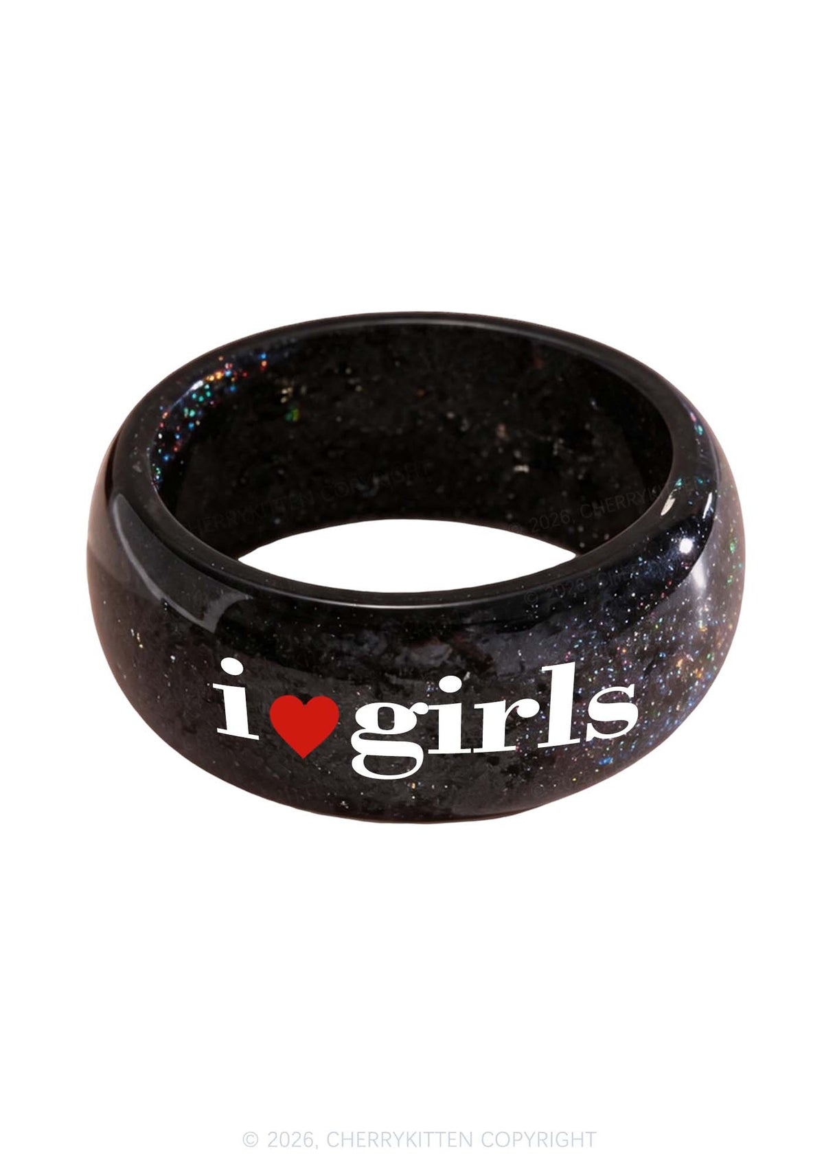 I Love Girls Pride Y2K Cuff Bangle Cherrykitten