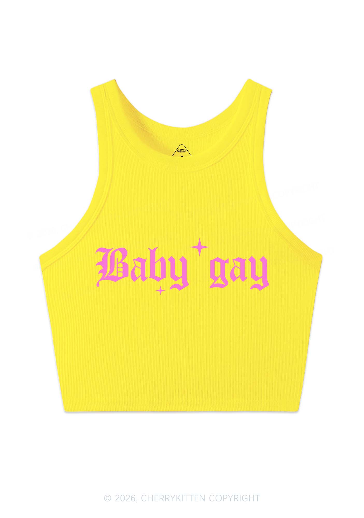 Baby Gay Pride Y2K Crop Tank Top Cherrykitten