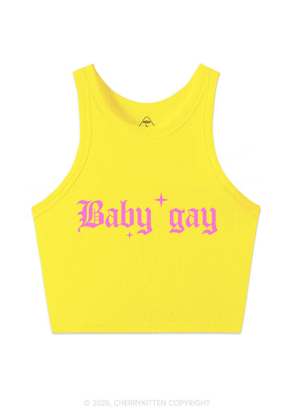 Baby Gay Pride Y2K Crop Tank Top Cherrykitten