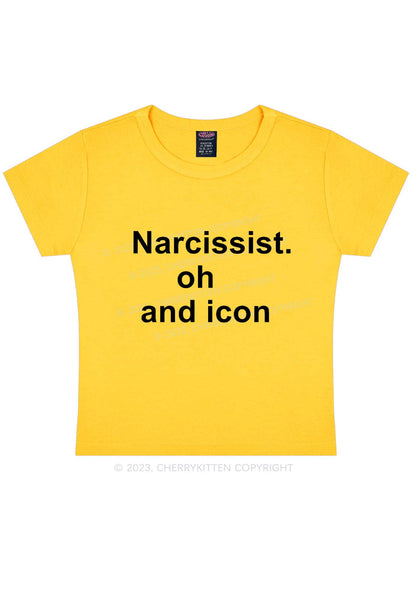 Narcissist Icon Y2K Baby Tee Cherrykitten