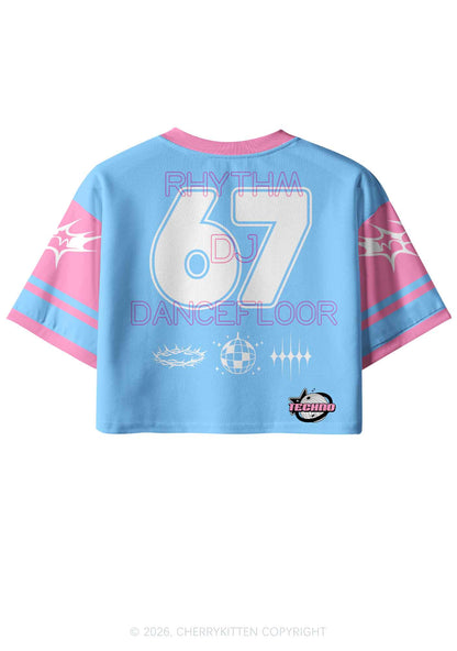God Is A DJ Y2K Crop Sport Jersey Shirts Cherrykitten