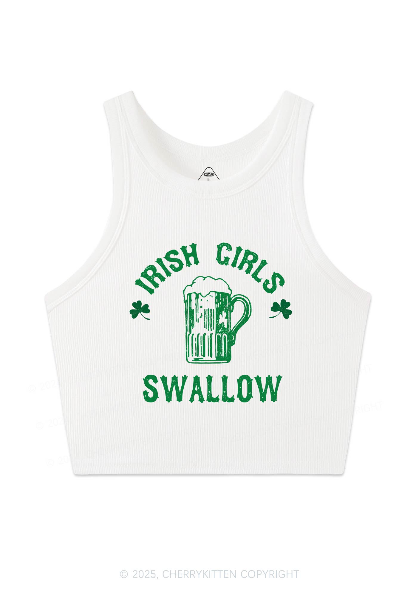 Irish Girls Swallow St Patricks Y2K Crop Tank Top Cherrykitten