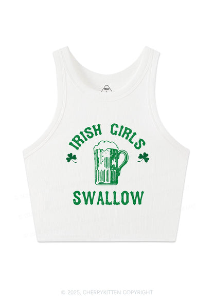 Irish Girls Swallow St Patricks Y2K Crop Tank Top Cherrykitten