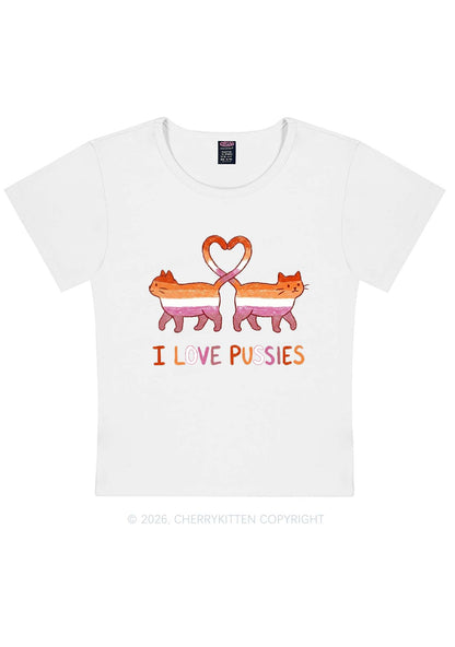 I Love Puxxies Pride Y2K Baby Tee Cherrykitten
