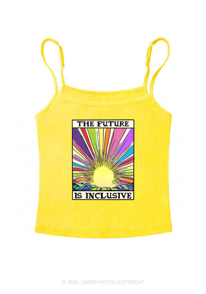 The Future Is Inclusive Pride Y2K Spaghetti Strap Cami Cherrykitten