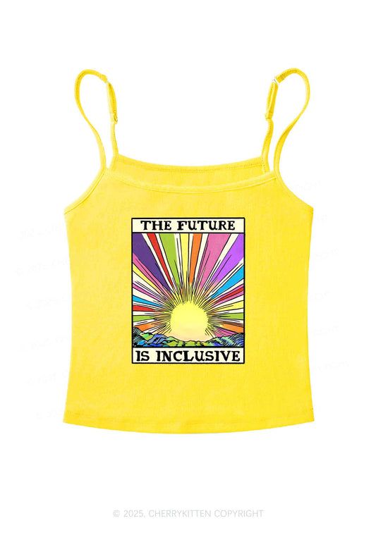 The Future Is Inclusive Pride Y2K Spaghetti Strap Cami Cherrykitten