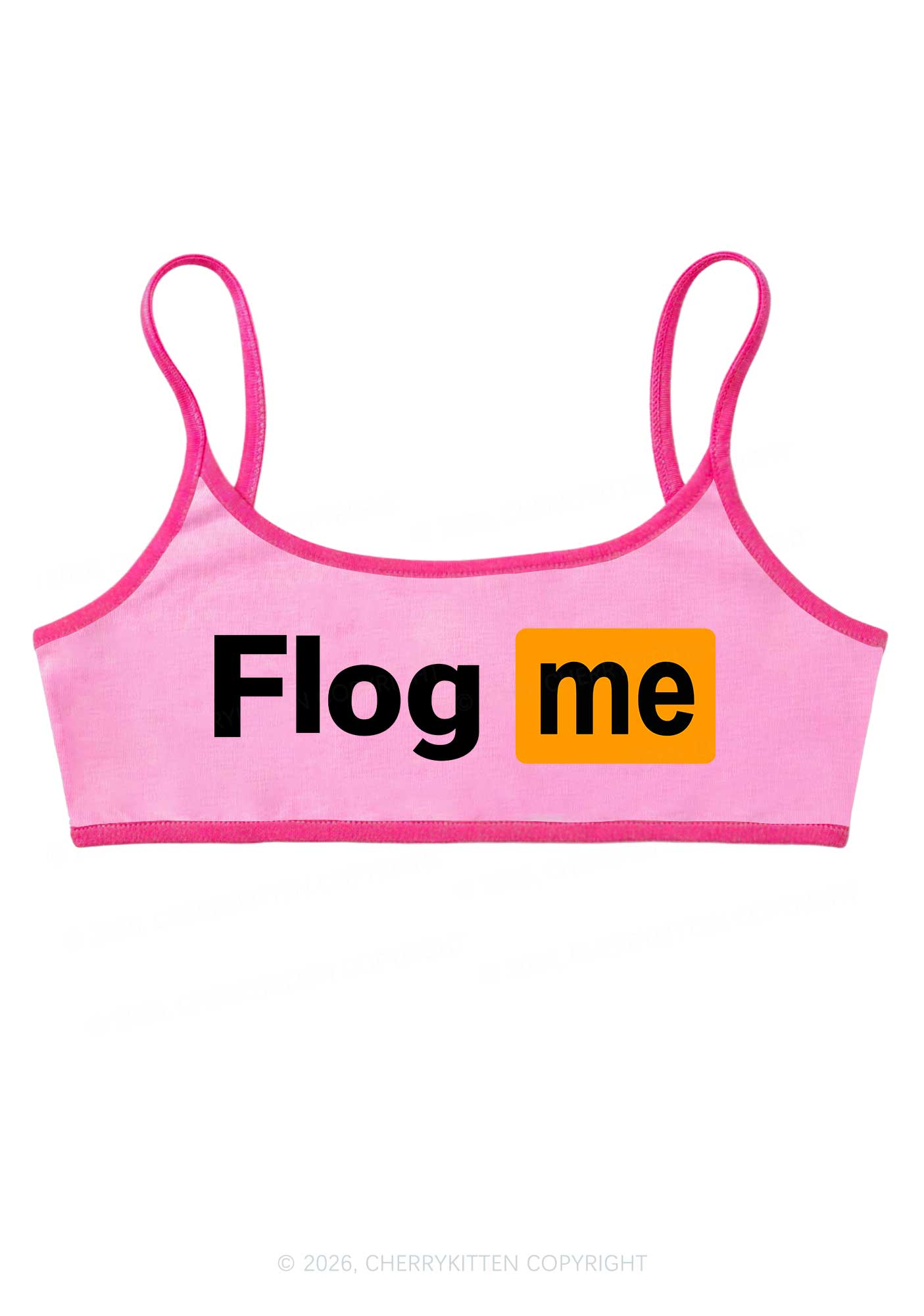 Flog Me Y2K Super Crop Cami Cherrykitten