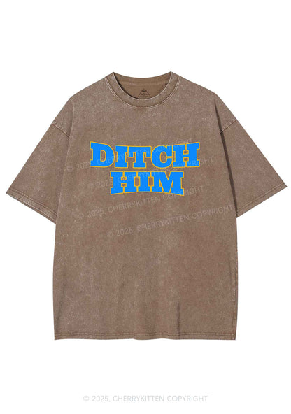 Ditch Him Pride Y2K Shirts Washed Tee Cherrykitten