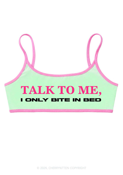 I Only Bite In Bed Y2K Super Crop Cami Cherrykitten