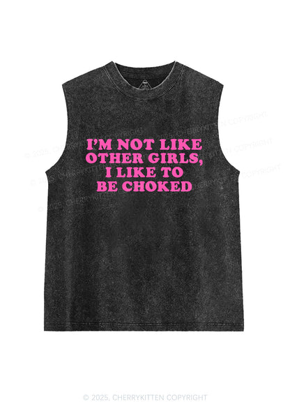 I Like To Be Choked Y2K Washed Muscle Tank Cherrykitten