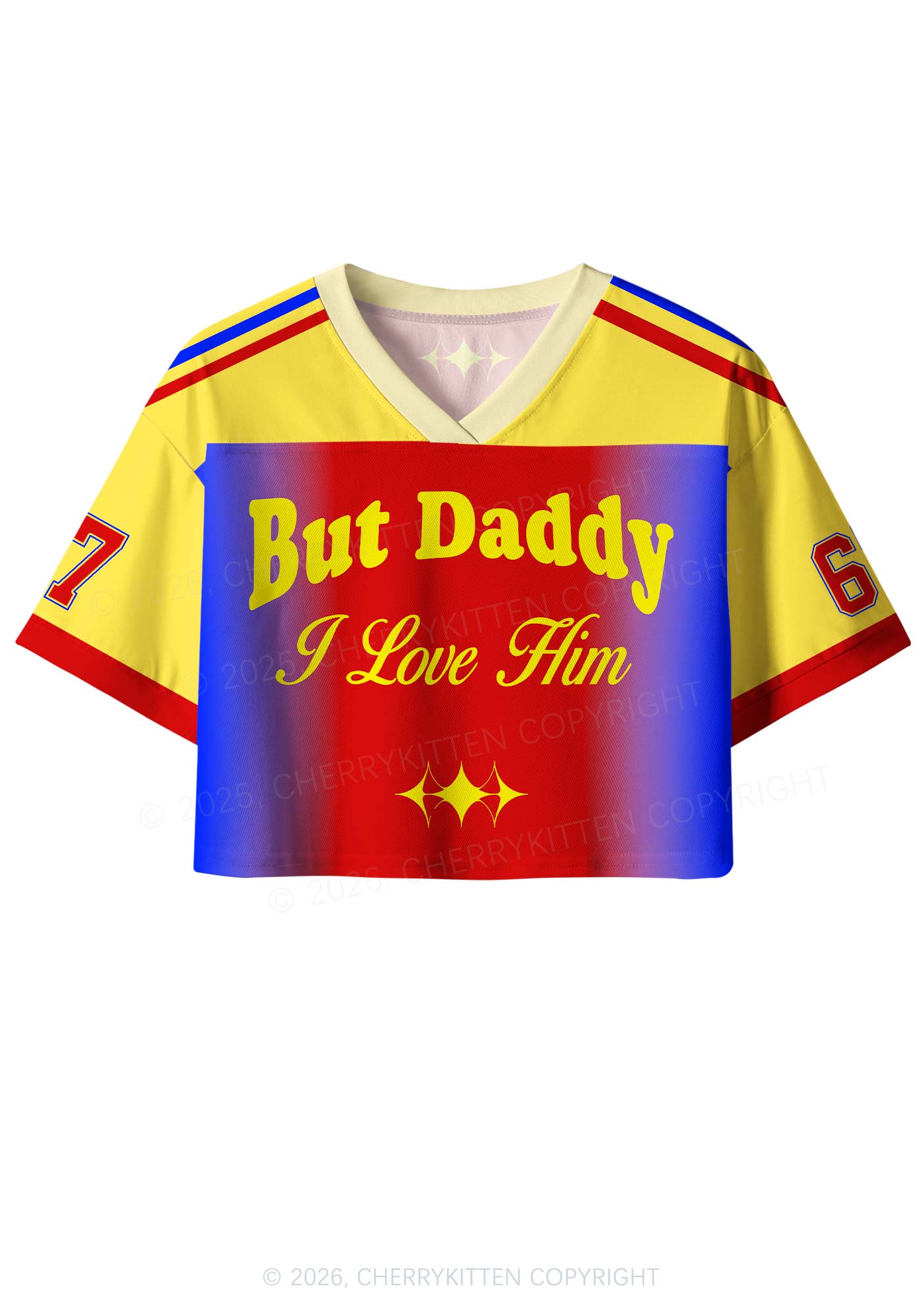 But Daddy I Love Him Pride Y2K Crop Sport Jersey Shirts Cherrykitten