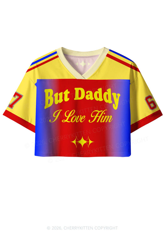 But Daddy I Love Him Pride Y2K Crop Sport Jersey Shirts Cherrykitten