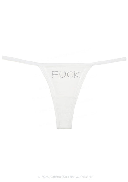 Custom Fxxk Y2K Flat String Thong Cherrykitten