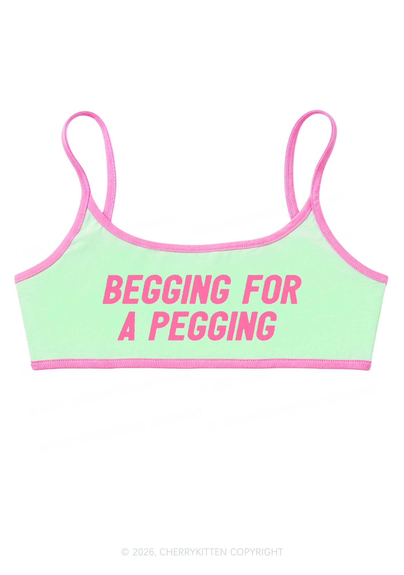Begging For A Pegging Y2K Super Crop Cami Cherrykitten