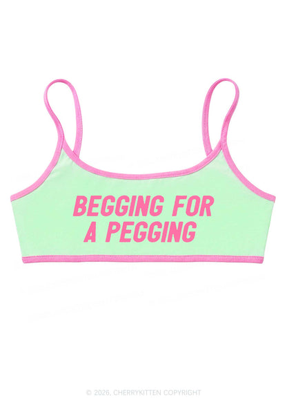Begging For A Pegging Y2K Super Crop Cami Cherrykitten