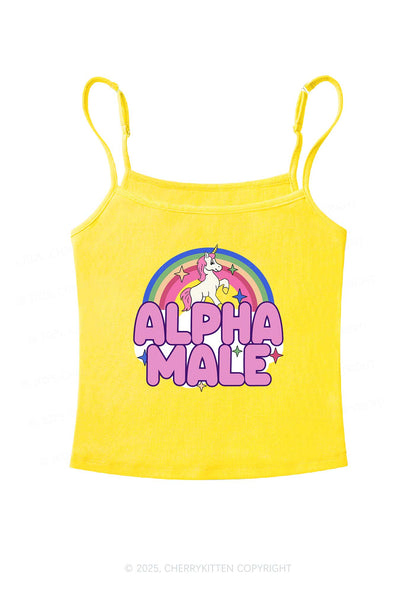 Rainbow Unicorn Alpha Y2K Spaghetti Strap Cami Cherrykitten