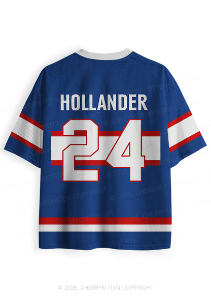 Blue I Love Hockey HR Y2K Sport Jersey Shirts Cherrykitten