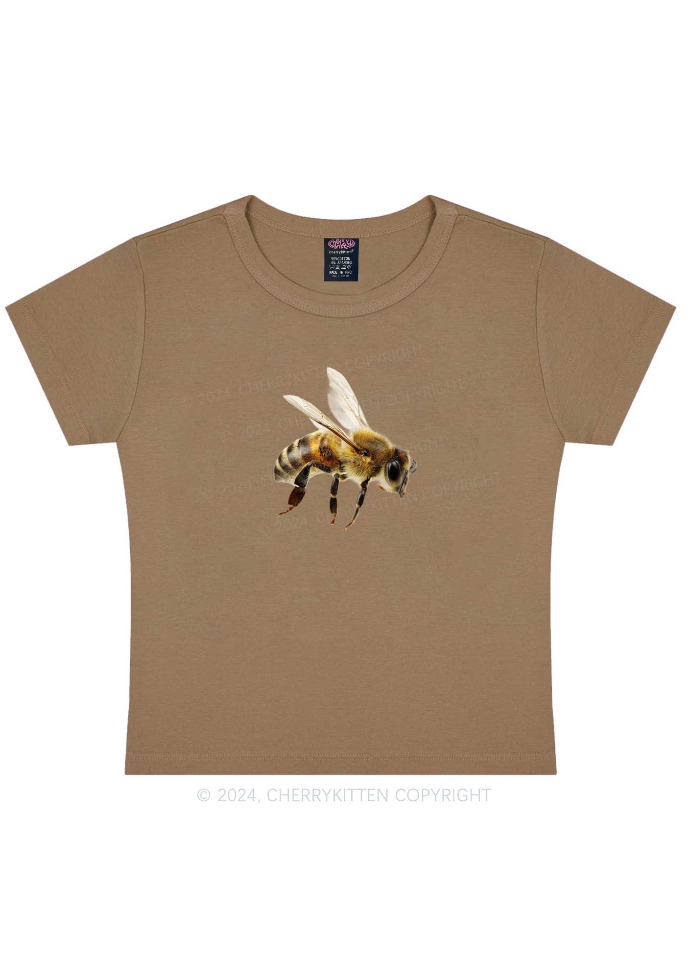 Flying Bee Y2K Baby Tee Cherrykitten