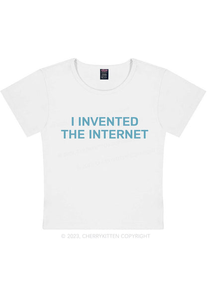 Curvy Invented Internet Y2K Baby Tee Cherrykitten