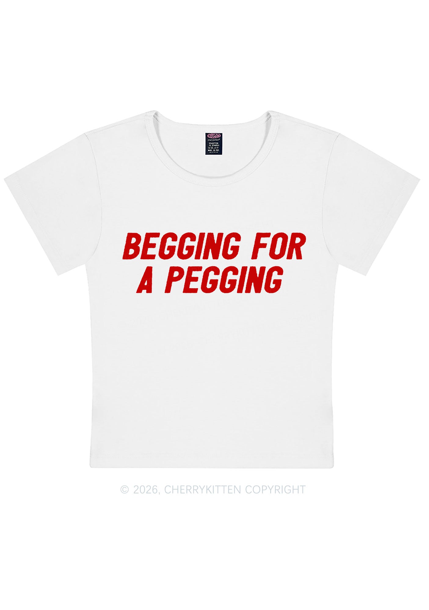 Begging For A Pegging Y2K Baby Tee Cherrykitten